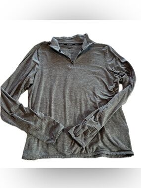 Nike Women's Gray Quarter-Zip Pullover Sweatshirt